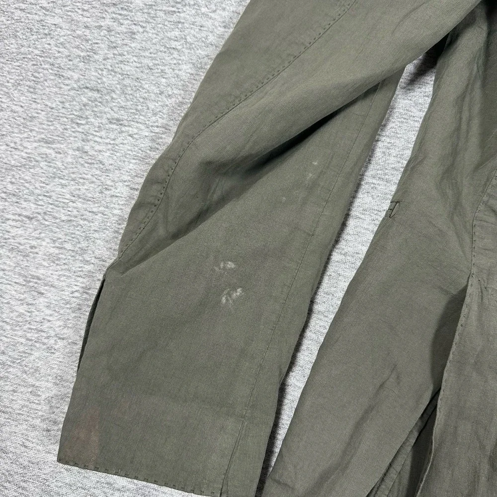 Lardini Blazer Mens 42 Green Gray Unstructured Lightweight Cotton Linen Travel
